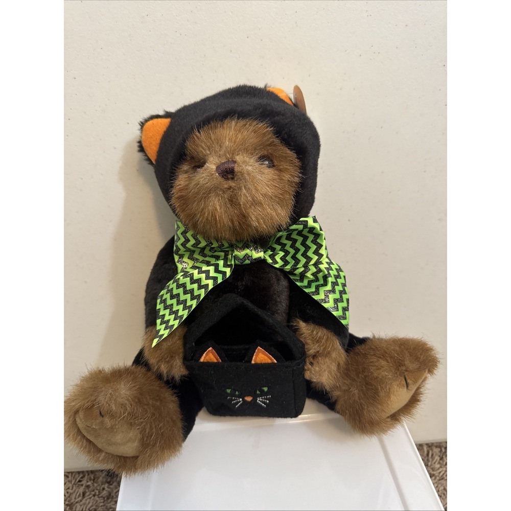 The Bearington Collection Halloween Teddy Bear Midnight Magic Dressed As‎ A cat